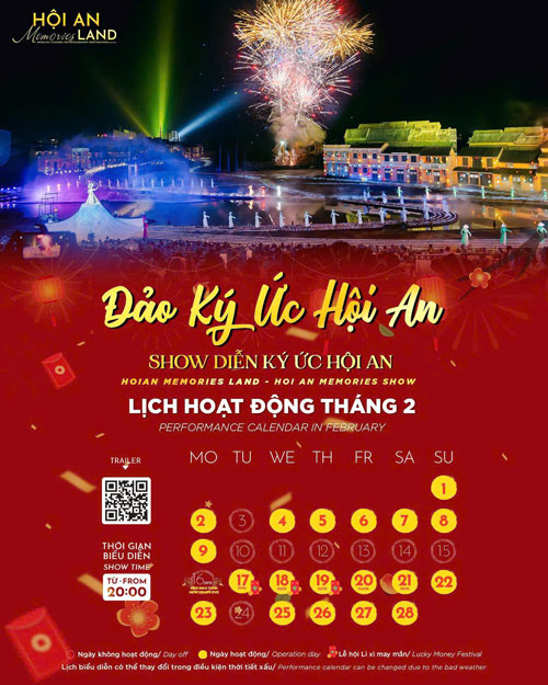 lịch tháng 2/2026 lich tet ky uc hoi an thang 2 2026