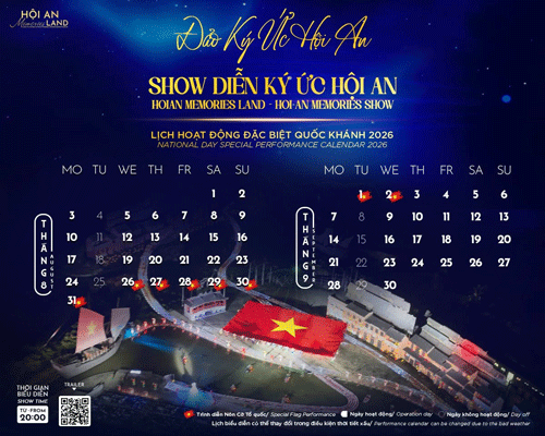 lịch tháng 8-9 Lịch diễn ký ức Hội An